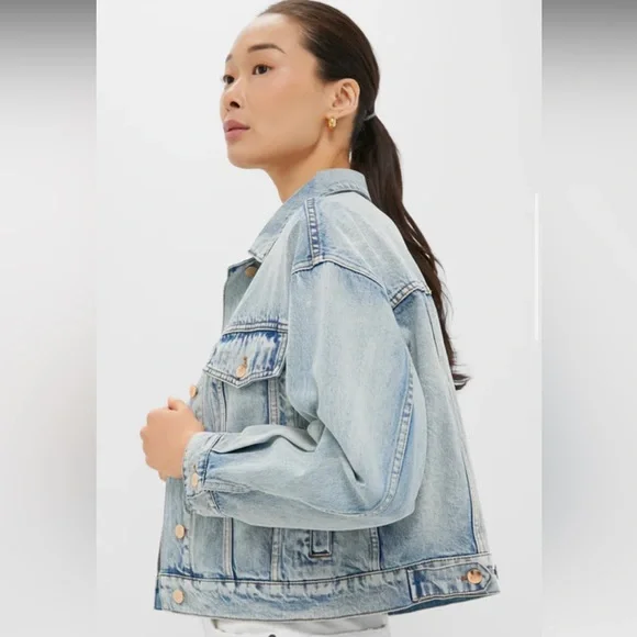 NWT Tuckernuck Denim Archie Jacket in Acid Wash, Size S - Picture 6 of 16